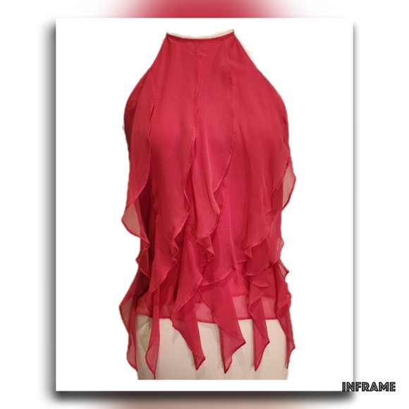 BCBGMaxAzria Collection Silk Halter Top - Picture 2 of 12